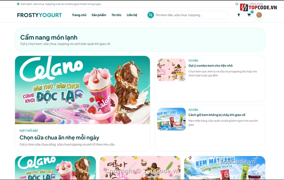 web bán sữa,bán web,web bán đồ lạnh